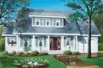 Colonial House Plan Front Photo 06 - Laurel Creek Country Style Home 032D-0254 - Shop House Plans and More