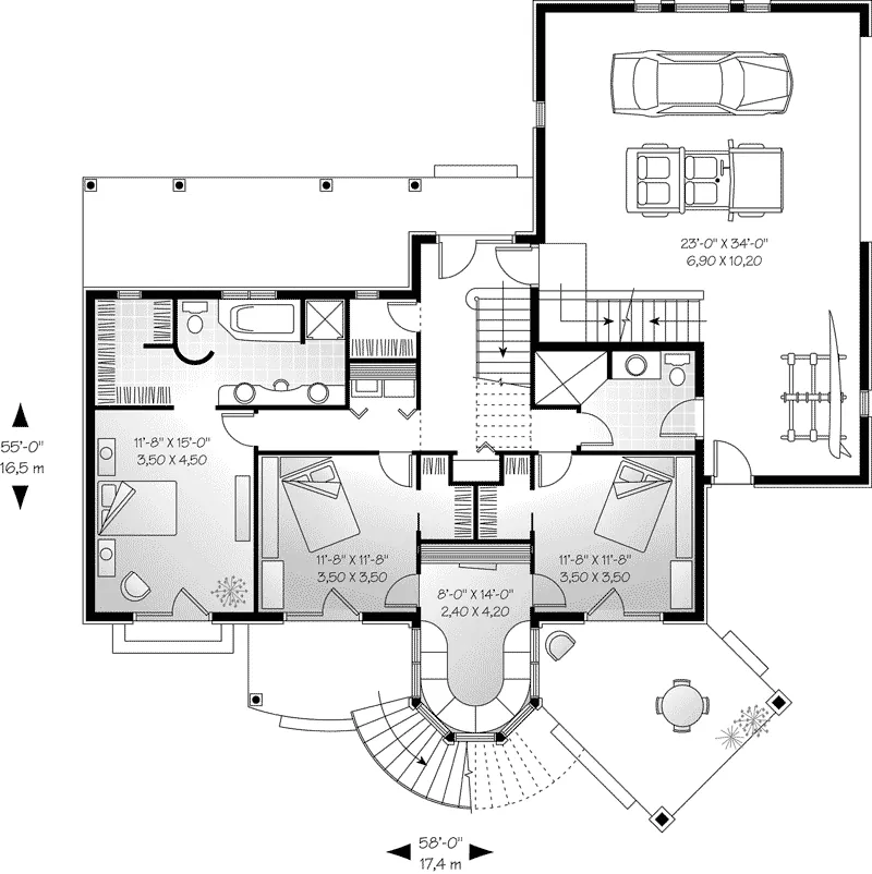 Modern House Plan First Floor - Alexis Park Victorian Home 032D-0258 - Search House Plans and More