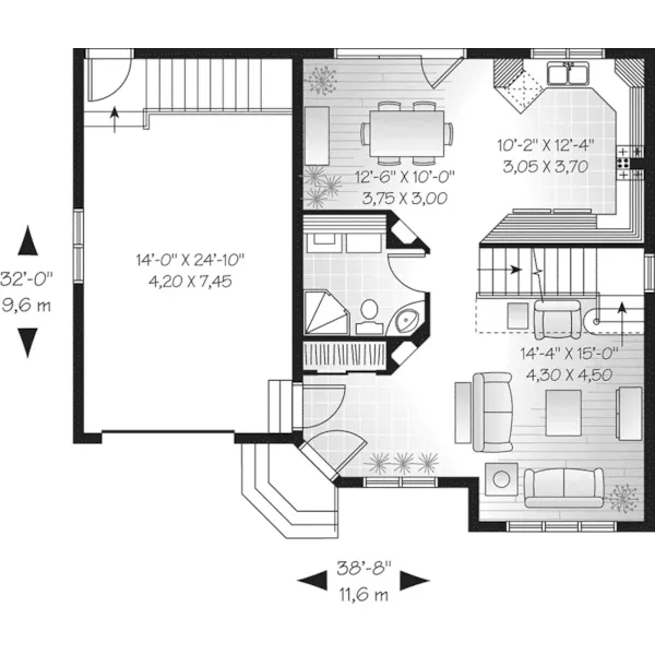 First Floor - Fallston Arts And Crafts Home 032D-0259 - Search House Plans and More