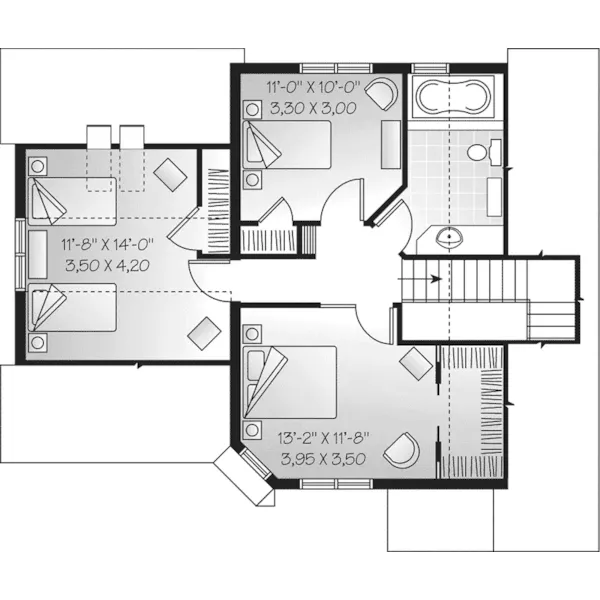 Second Floor - Fallston Arts And Crafts Home 032D-0259 - Search House Plans and More