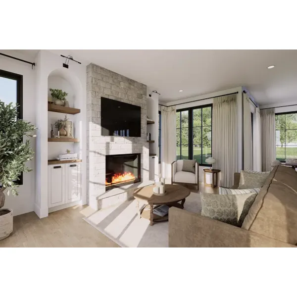 Acadian House Plan Great Room Photo 01 - Dunbridge Country Home 032D-0260 - Search House Plans and More