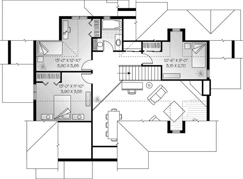 Second Floor - Scotch Ridge French Country Home 032D-0261 - Shop House Plans and More