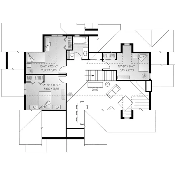 Second Floor - Scotch Ridge French Country Home 032D-0261 - Shop House Plans and More