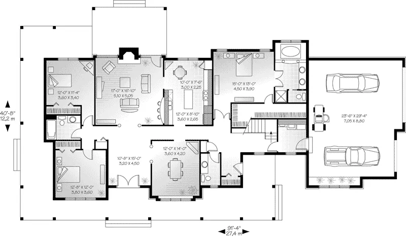 First Floor - Grover Point Craftsman Home 032D-0262 - Search House Plans and More