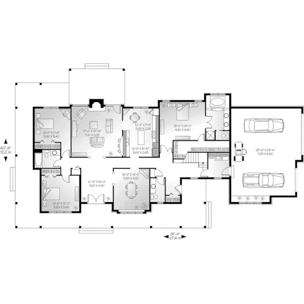 First Floor - Grover Point Craftsman Home 032D-0262 - Search House Plans and More