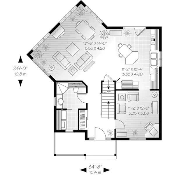 Craftsman House Plan First Floor - Wooster Heights Craftsman Home 032D-0275 - Shop House Plans and More