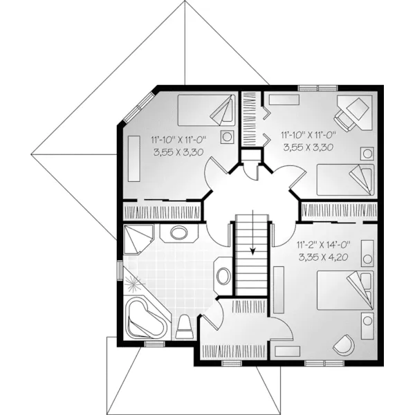 Craftsman House Plan Second Floor - Wooster Heights Craftsman Home 032D-0275 - Shop House Plans and More