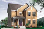 Country House Plan Front Image - Barrs Mill Narrow Lot Home 032D-0287 - Search House Plans and More