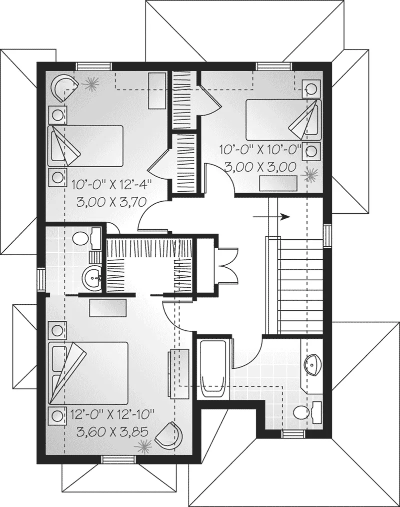 Farmhouse Plan Second Floor - Williston Creek Country Home 032D-0290 - Shop House Plans and More