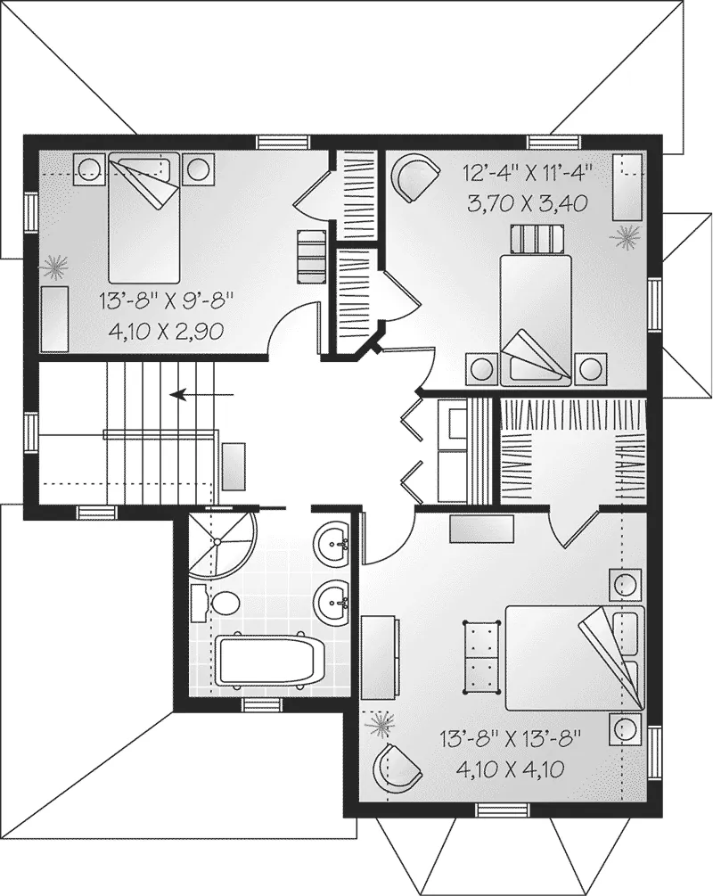 Country House Plan Second Floor - Baltic Farm Country Home 032D-0292 - Search House Plans and More