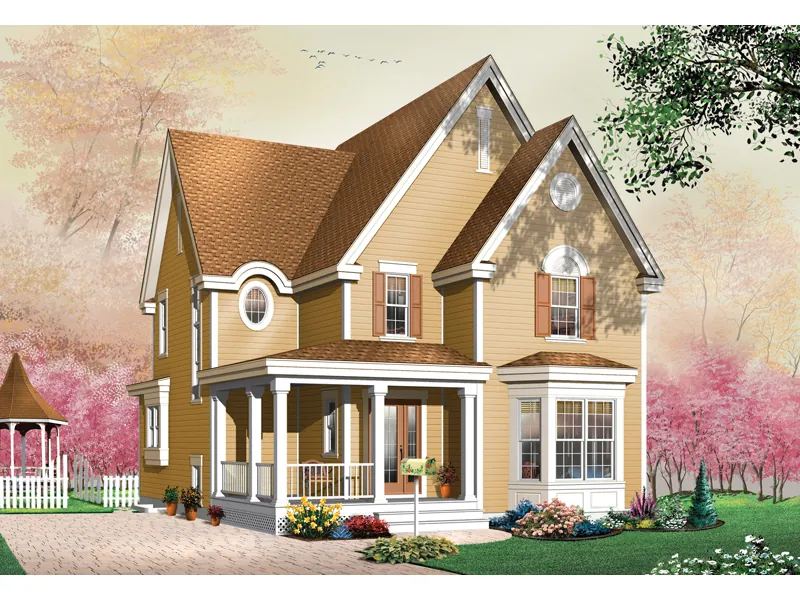 Traditional House Plan Front Image - Baltic Farm Country Home 032D-0292 - Search House Plans and More