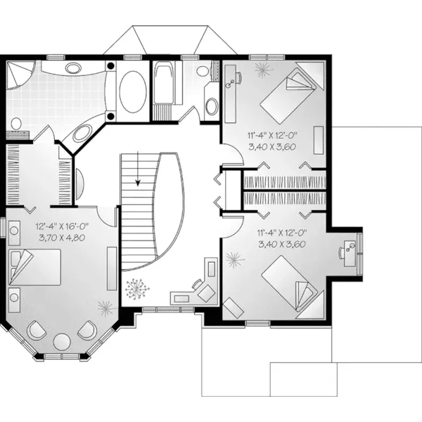 European House Plan Second Floor - Jackson Creek Victorian Home 032D-0298 - Search House Plans and More