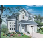 Contemporary House Plan Front Photo 01 - Fincastle Traditional Home 032D-0309 - Search House Plans and More