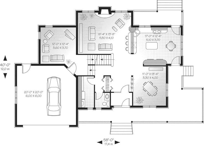 First Floor - Rubyville Country Farmhouse 032D-0310 - Shop House Plans and More