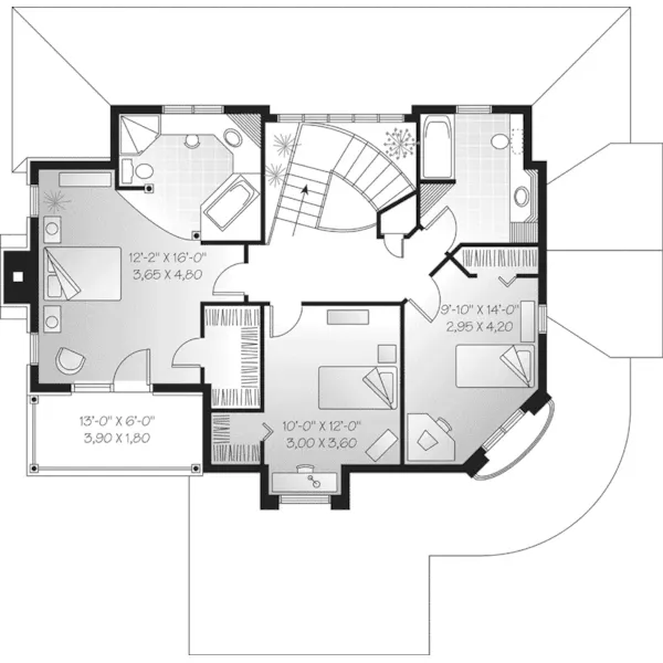 Craftsman House Plan Second Floor - Roxabelle Victorian Home 032D-0319 - Shop House Plans and More