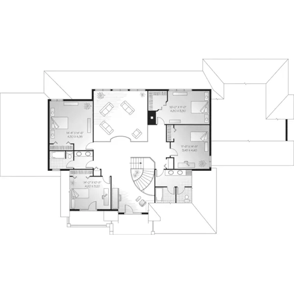 European House Plan Second Floor - Malaga Place Luxury Home 032D-0323 - Shop House Plans and More