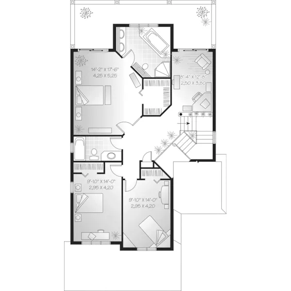 Traditional House Plan Second Floor - Pomeroy Park Traditional Home 032D-0342 - Shop House Plans and More