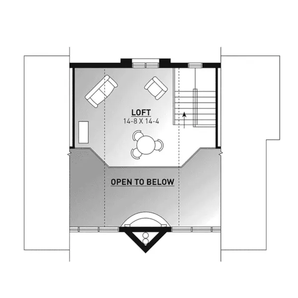 Modern House Plan Second Floor - Winton Woods A-Frame Home 032D-0353 - Shop House Plans and More