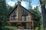 Contemporary House Plan Rear Photo 02 - Winton Woods A-Frame Home 032D-0353 - Shop House Plans and More