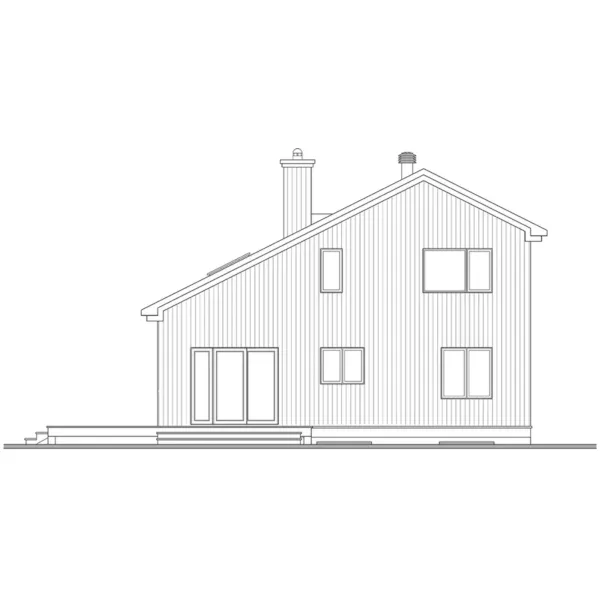 Waterfront House Plan Rear Elevation - Kissinger Cove Vacation Home 032D-0362 - Search House Plans and More