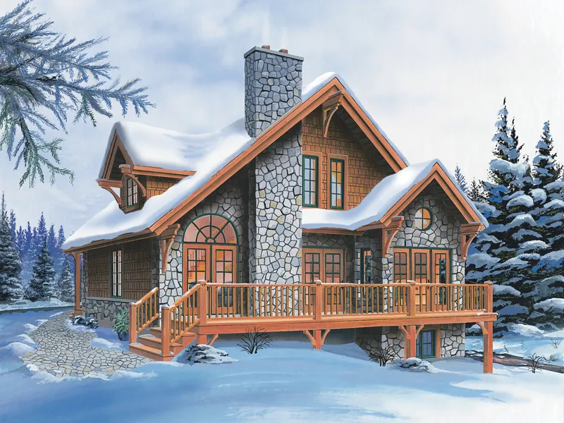 Cabin & Cottage House Plan Front Image - Duffy Pass Cottage Cabin Home 032D-0368 - Search House Plans and More