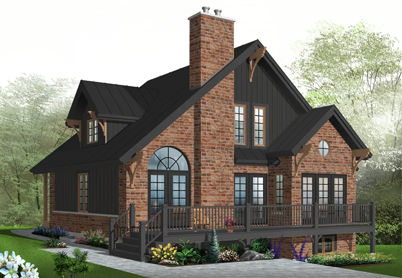 Cabin & Cottage House Plan Front Image - Duffy Pass Cottage Cabin Home 032D-0368 - Search House Plans and More