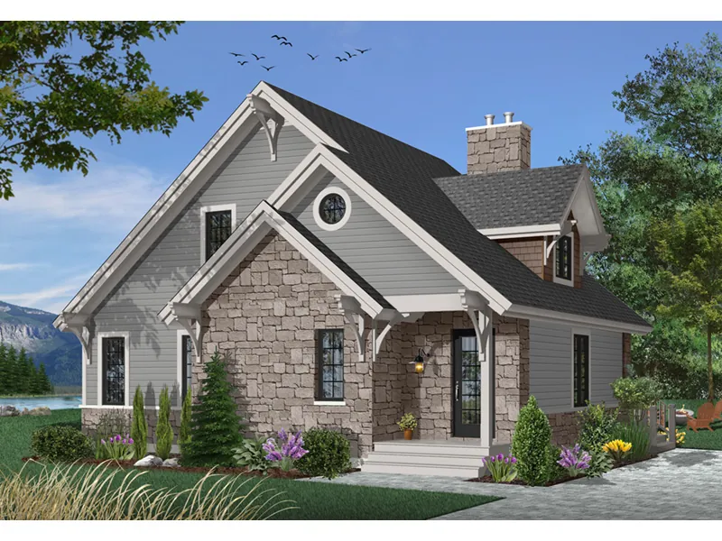 Rustic House Plan Front Photo 03 - Duffy Pass Cottage Cabin Home 032D-0368 - Search House Plans and More