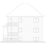 Southern House Plan Rear Elevation - Geary Place Triplex Town House 032D-0383 - Search House Plans and More