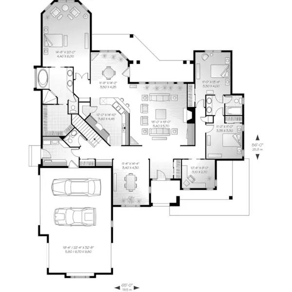 Traditional House Plan First Floor - Carnegie Bay Sunbelt Home 032D-0395 - Search House Plans and More