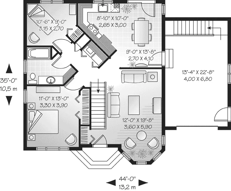 First Floor - Eldon Ranch Home 032D-0404 - Search House Plans and More