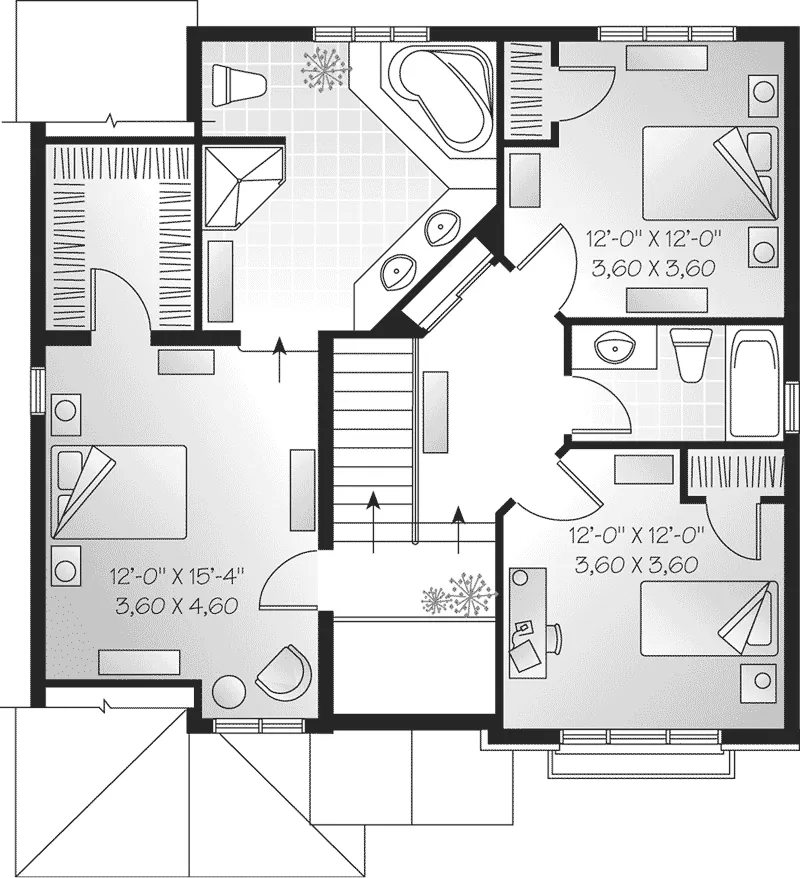 European House Plan Second Floor - Mill Park European Home 032D-0426 - Shop House Plans and More