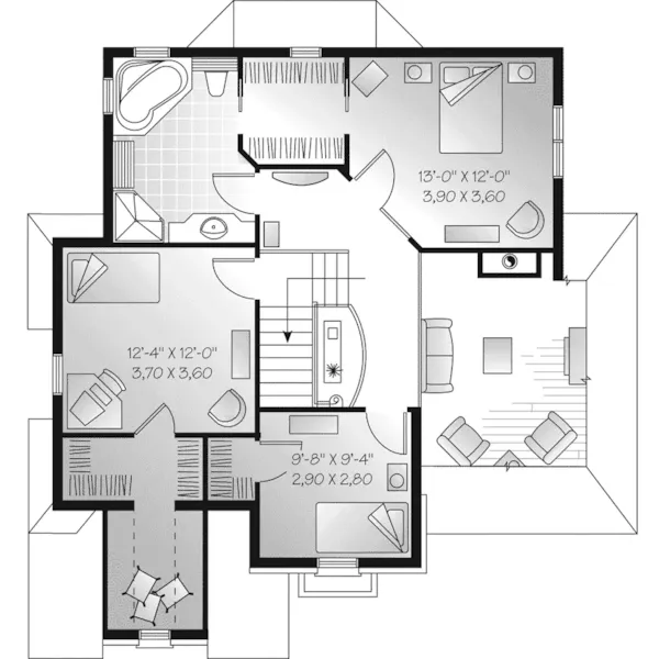 Second Floor - Fletcher Manor European Home 032D-0427 - Search House Plans and More