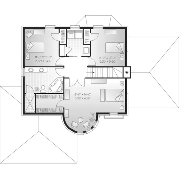 European House Plan Second Floor - Coalgate European Home 032D-0433 - Search House Plans and More