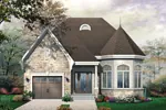 Ranch House Plan Front Image - Claremore European Ranch Home 032D-0437 - Search House Plans and More