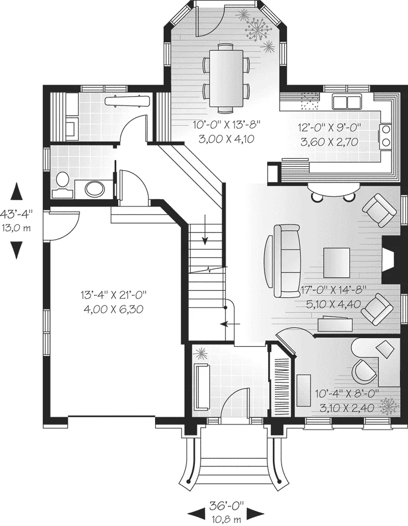 First Floor - Calumet European Home 032D-0439 - Search House Plans and More