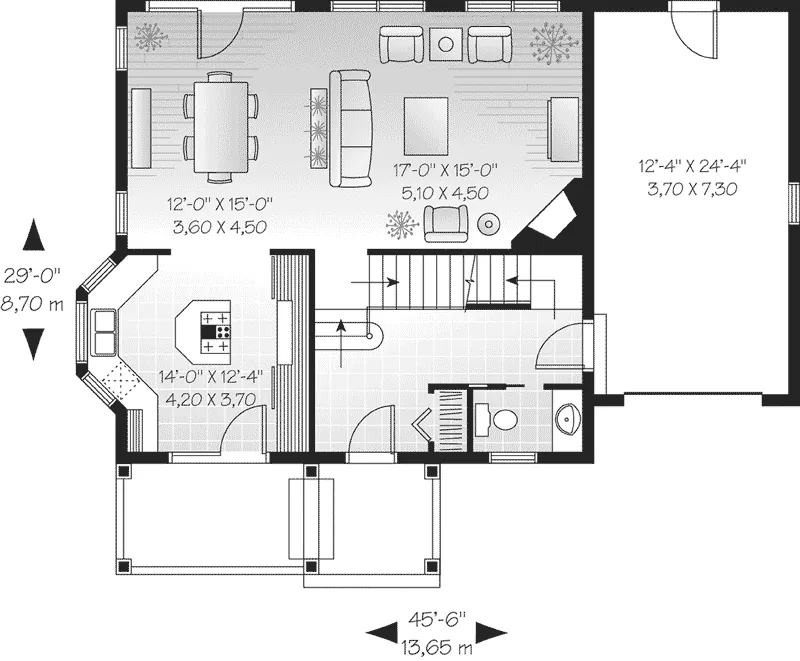 Neoclassical House Plan First Floor - Southard Country Home 032D-0440 - Shop House Plans and More