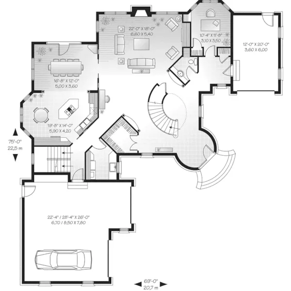 Victorian House Plan First Floor - Parsons Luxury European Home 032D-0441 - Shop House Plans and More