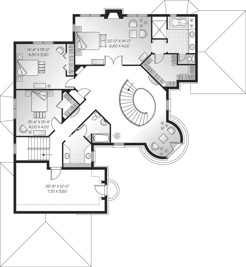 Southern House Plan Second Floor - Parsons Luxury European Home 032D-0441 - Shop House Plans and More