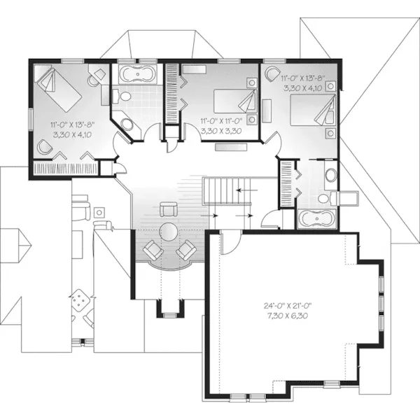 Traditional House Plan Second Floor - Cimmarron European Home 032D-0442 - Search House Plans and More