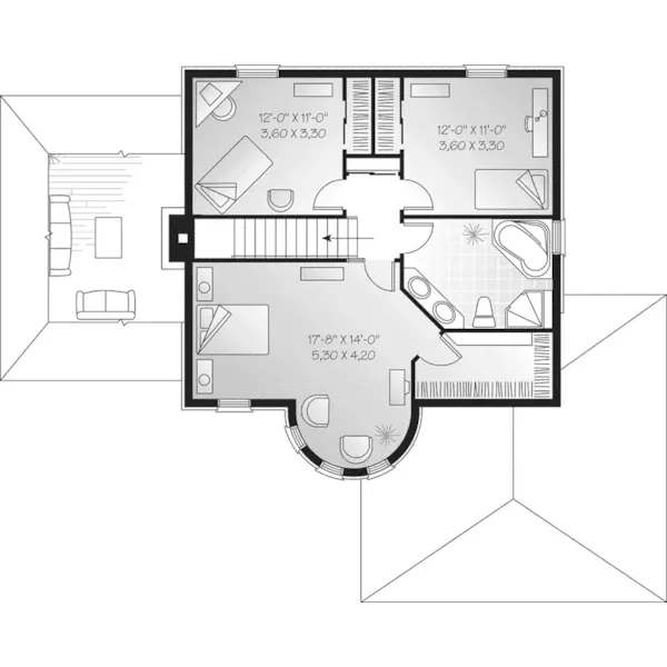 European House Plan Second Floor - Hulen Hill Traditional Home 032D-0445 - Search House Plans and More