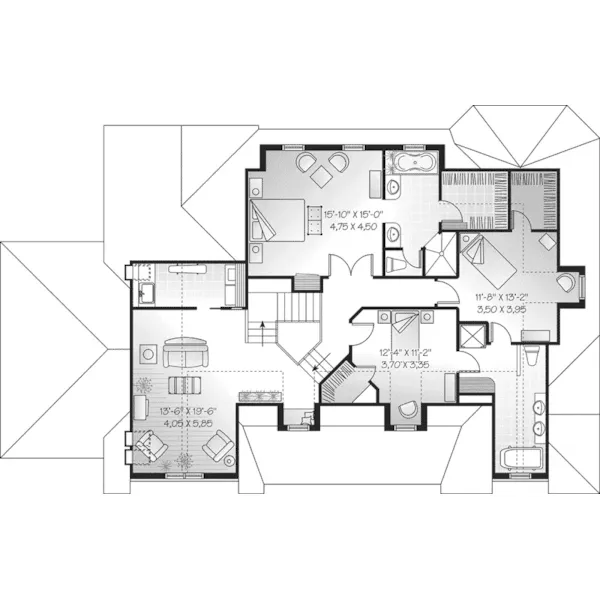 Southern House Plan Second Floor - Hammon Country Home 032D-0446 - Search House Plans and More