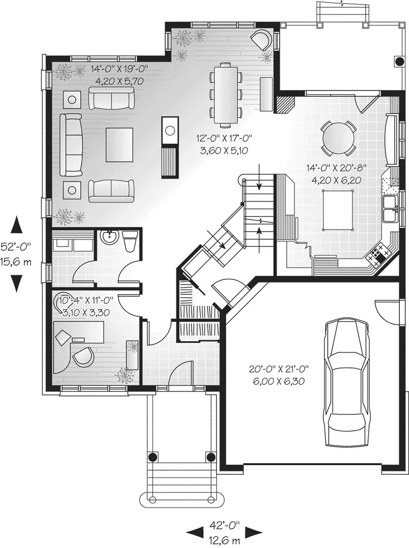 Luxury House Plan First Floor - Walter Hill European Home 032D-0447 - Shop House Plans and More