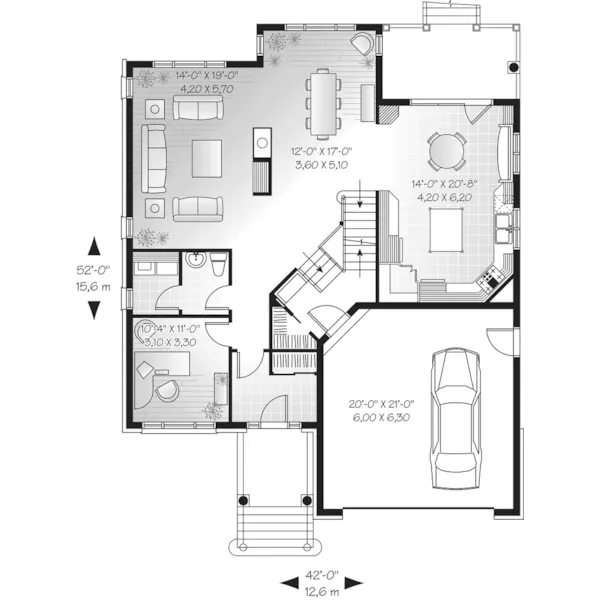 Victorian House Plan First Floor - Walter Hill European Home 032D-0447 - Shop House Plans and More