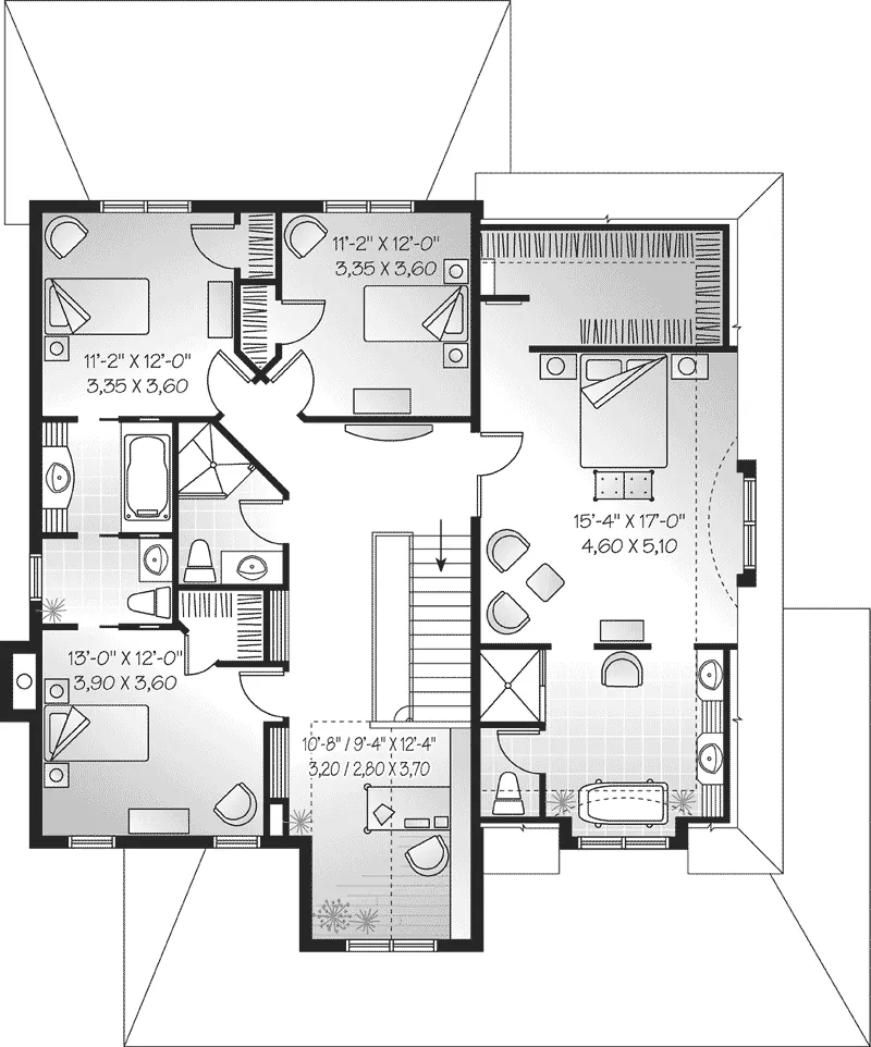 Farmhouse Plan Second Floor - Hennepin Country Farmhouse 032D-0448 - Search House Plans and More