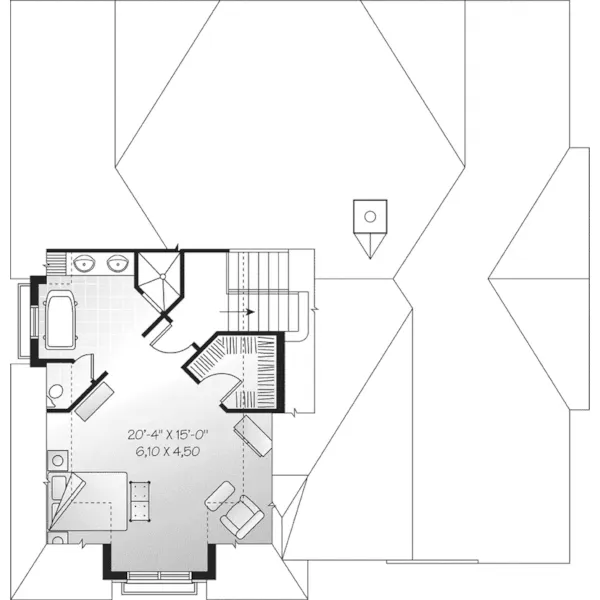 Southern House Plan Second Floor - Carson Grove European Home 032D-0449 - Search House Plans and More