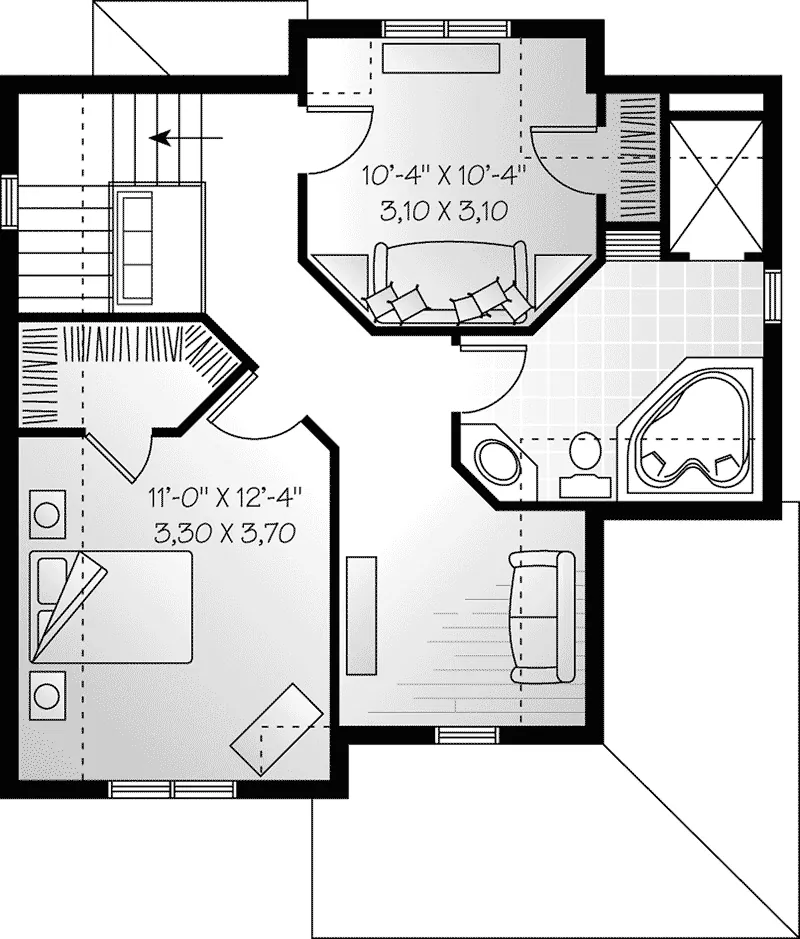 Cabin & Cottage House Plan Second Floor - Farmers Valley Country Home 032D-0453 - Search House Plans and More