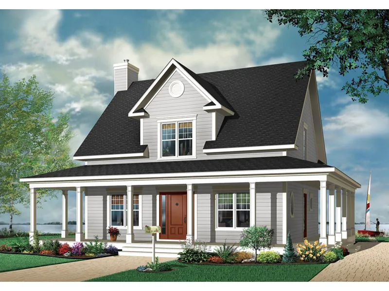 Bungalow House Plan Front Photo 01 - Marshburg Country Home 032D-0455 - Shop House Plans and More