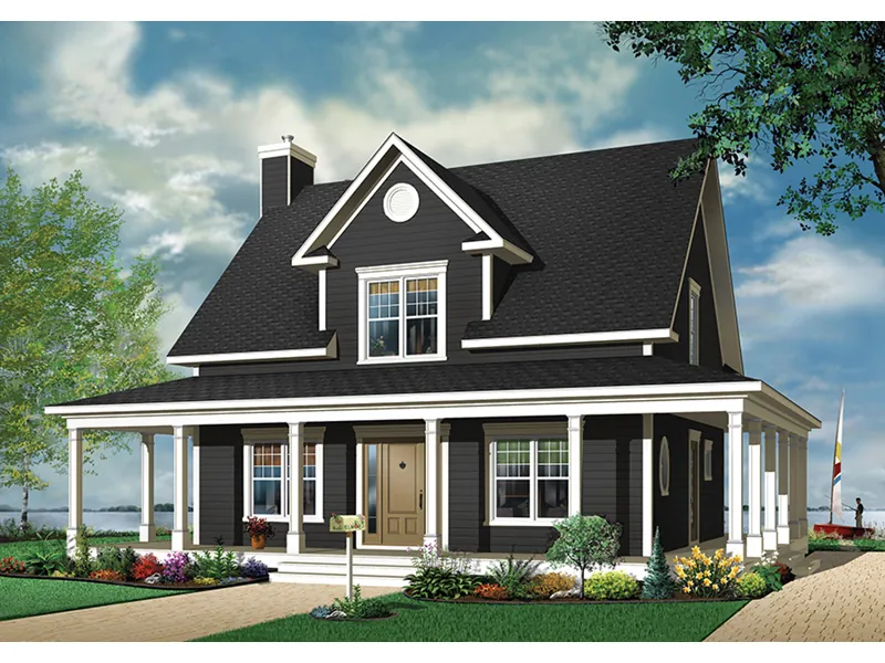 Farmhouse Plan Front Photo 05 - Marshburg Country Home 032D-0455 - Shop House Plans and More