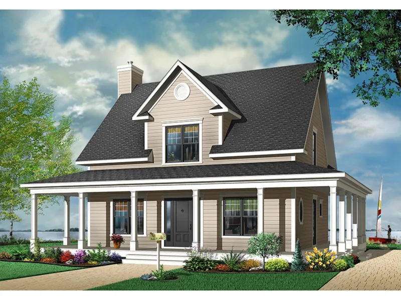 Bungalow House Plan Front Photo 06 - Marshburg Country Home 032D-0455 - Shop House Plans and More