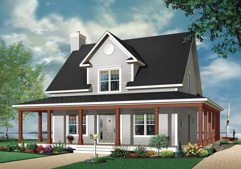 Farmhouse Plan Front Photo 07 - Marshburg Country Home 032D-0455 - Shop House Plans and More